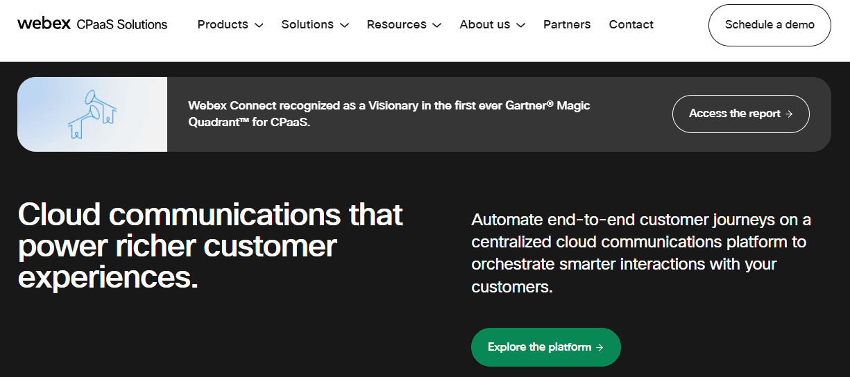 Webex Connect is a CPaaS alternative to Plivo.