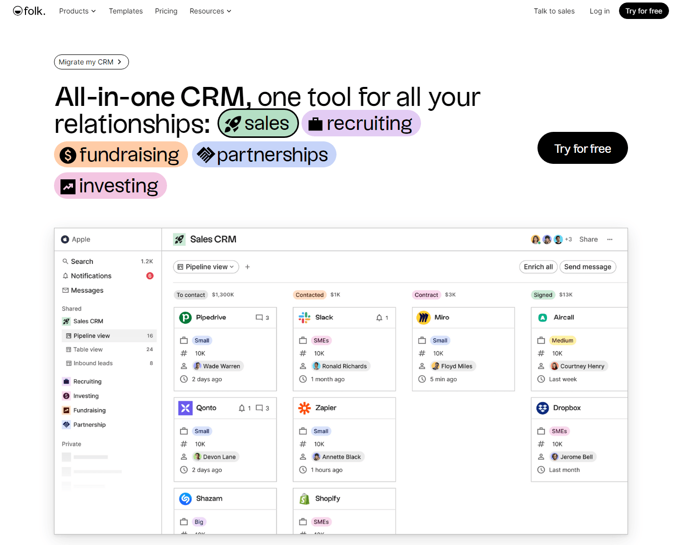 folk, a modern Attio alternative.