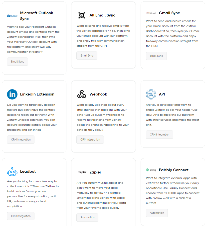 Zixflow is an amazing sales cadence tool that lets you integrate with all your favorite tools and apps.