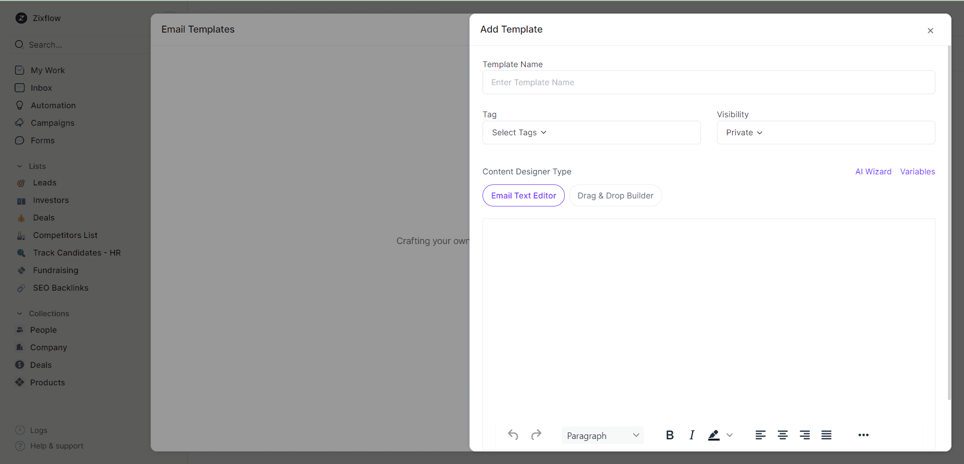 Set your email campaign with Zixflow’s captivating email templates.