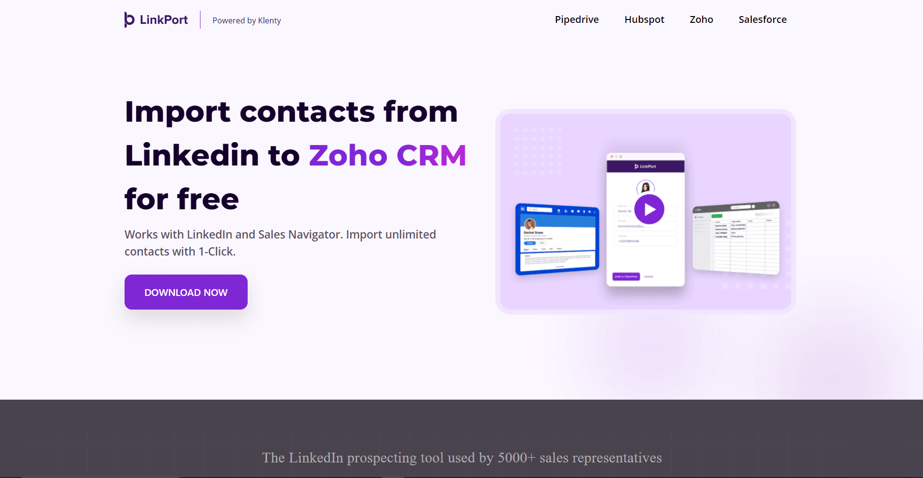 Linkport - Import contacts to any CRM without any hassle.