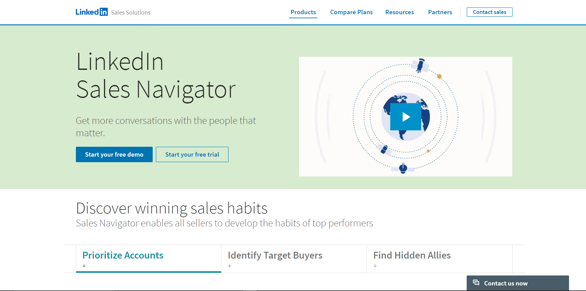 LinkedIn sales navigator - interact, track, and target potential customers.