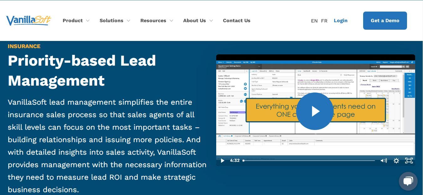 Effortlessly modify the dashboard of your preference with VanillaSoft.