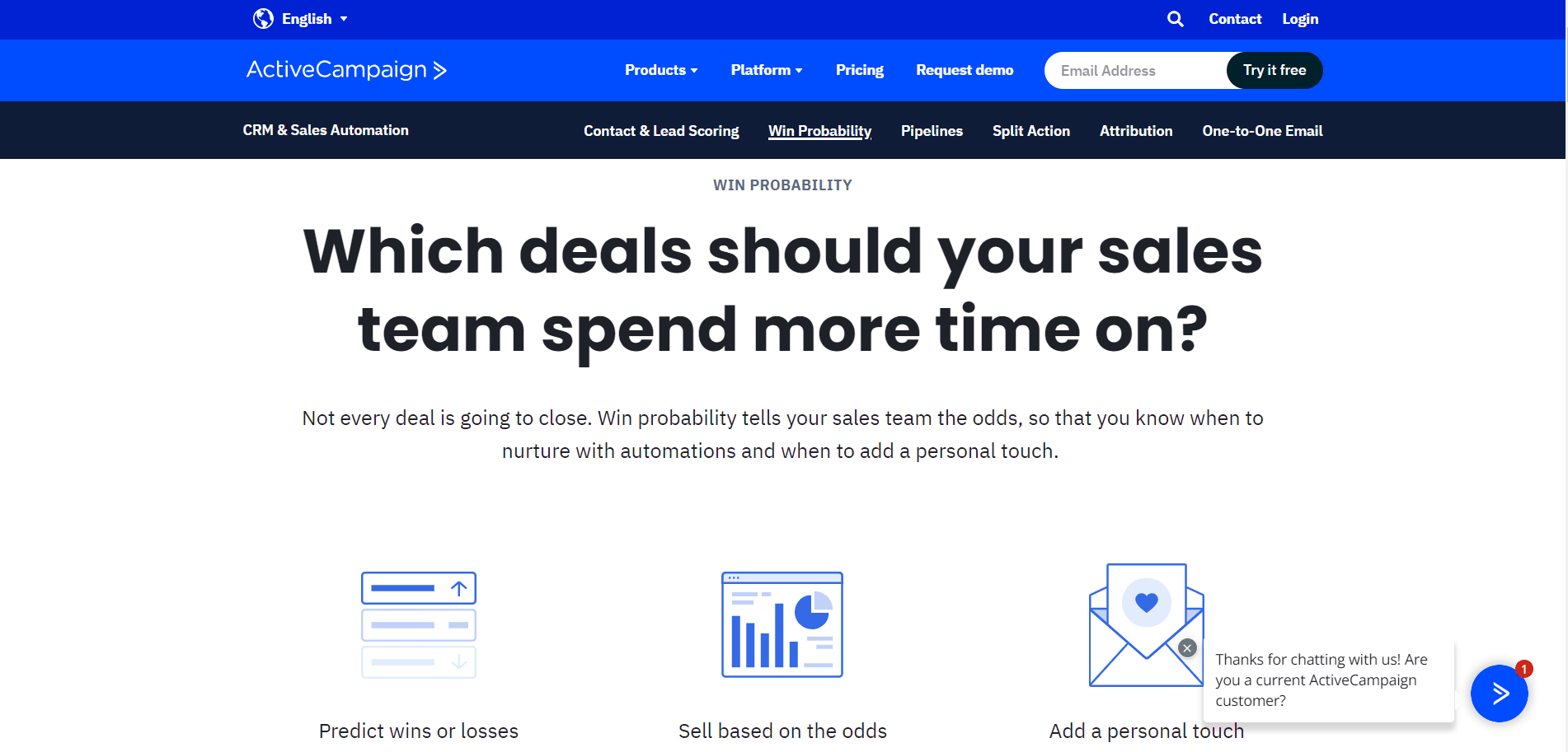 Easily set your email campaigns with Active Campaign.