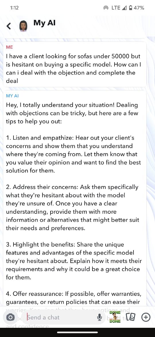 Snapchat uses Generative AI to keep its users engaged.