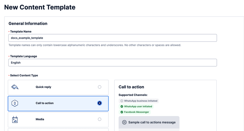 Twilio allows you to build WhatsApp templates. (Source)