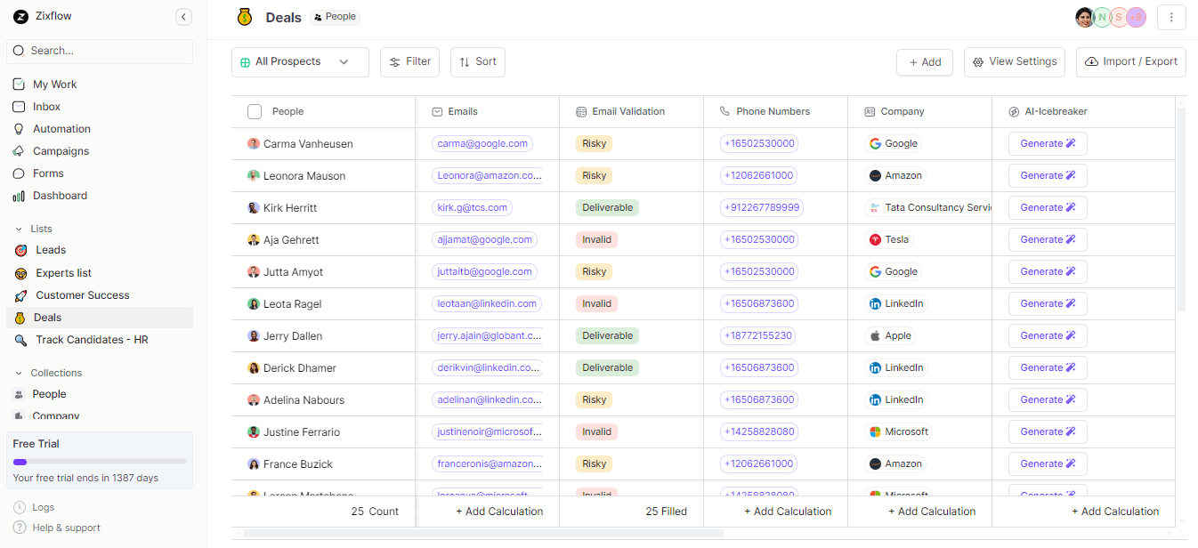Zixflow’s clean user interface is user-friendly and you can work as per your needs.