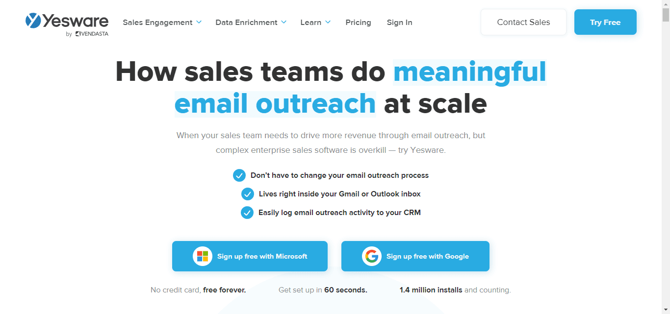 Yesware, a sales engagement and automation platform.