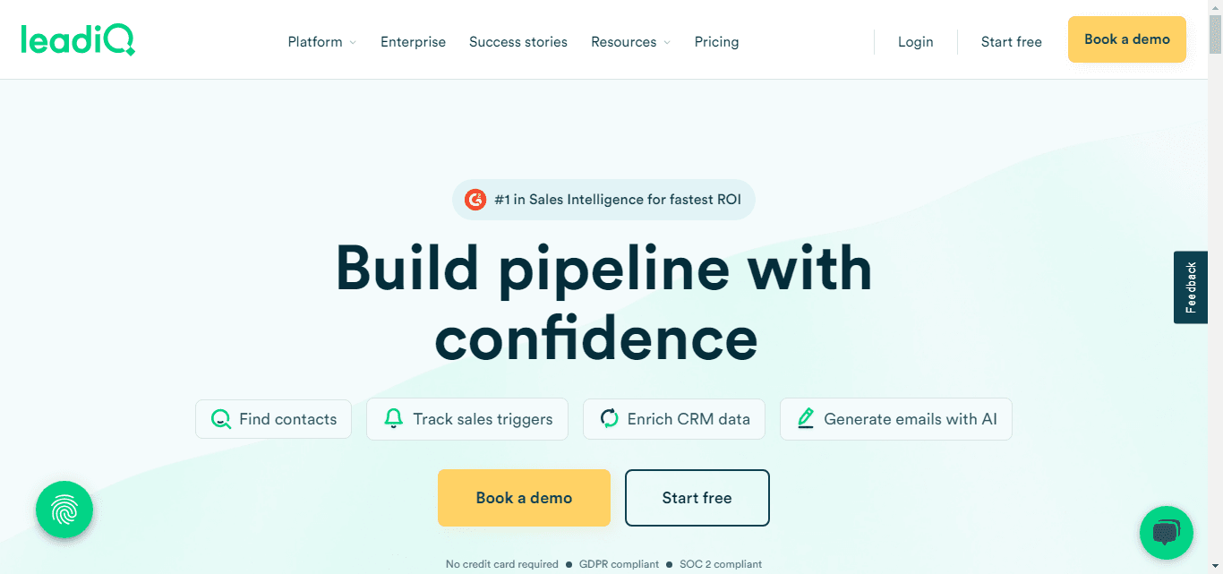 LeadIQ, a lead and sales management platform.
