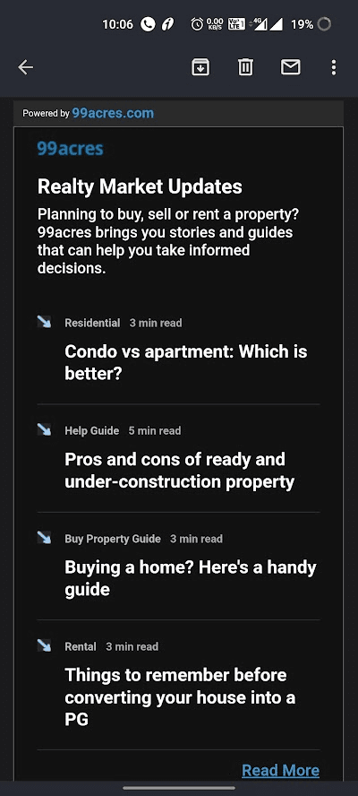 99acres lead generation email example.