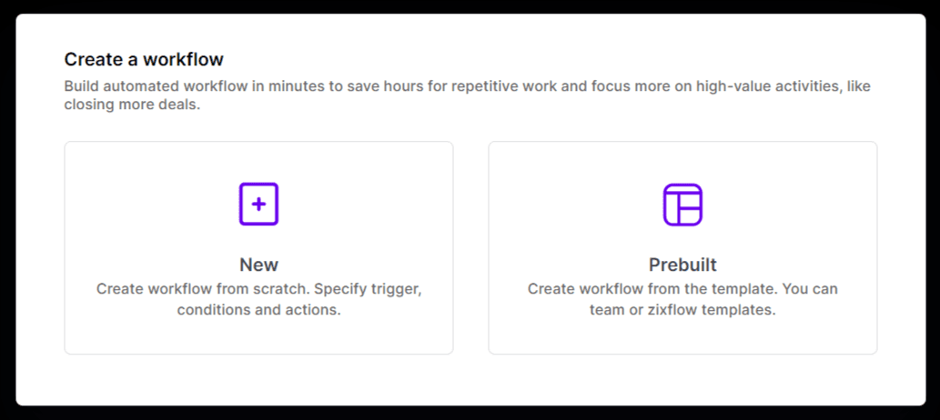 Creating automated workflow on Zixflow.