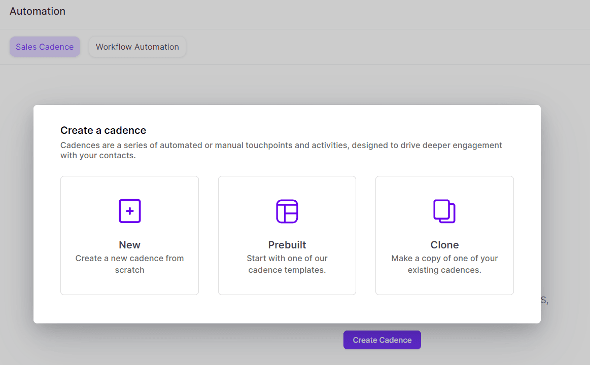 Sales Cadence on Zixflow