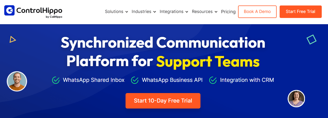 Home page of ControlHippo, an excellent alternative to Infobip.