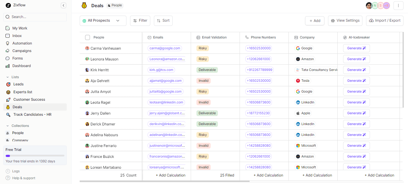 Zixflow offers a dashboard that's easy to use, helping you organize data clearly.