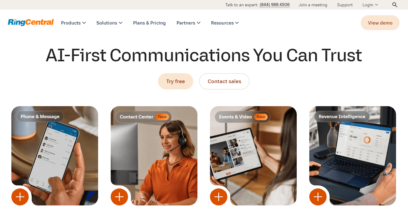 RingCentral, an AI-first Vonage alternative.