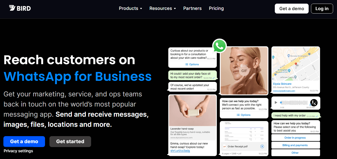 Bird is an alternative to 360dialog.
