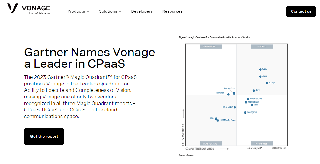 Home page of Vonage, a great alternative to Karix.