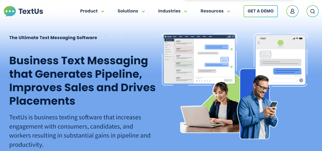 TextUs, a business text messaging alternative to Karix.