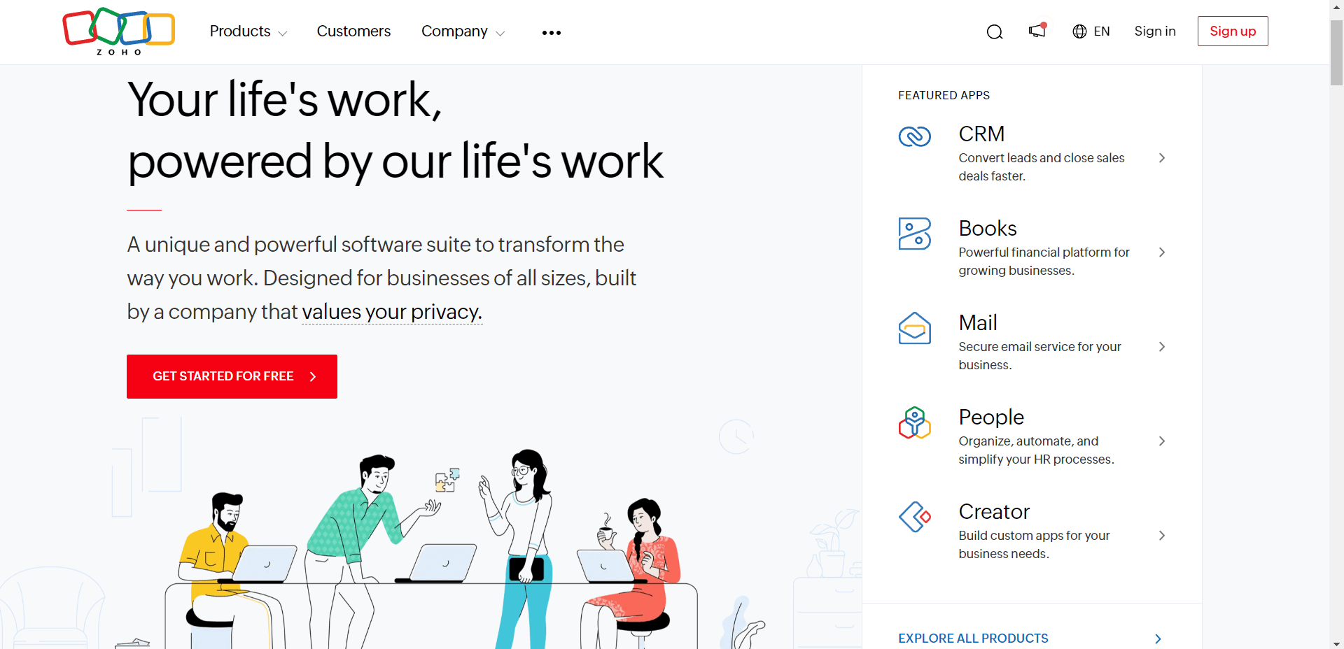 Zoho offers a user-friendly Monday CRM alternative solution with automated analytics and integrations.