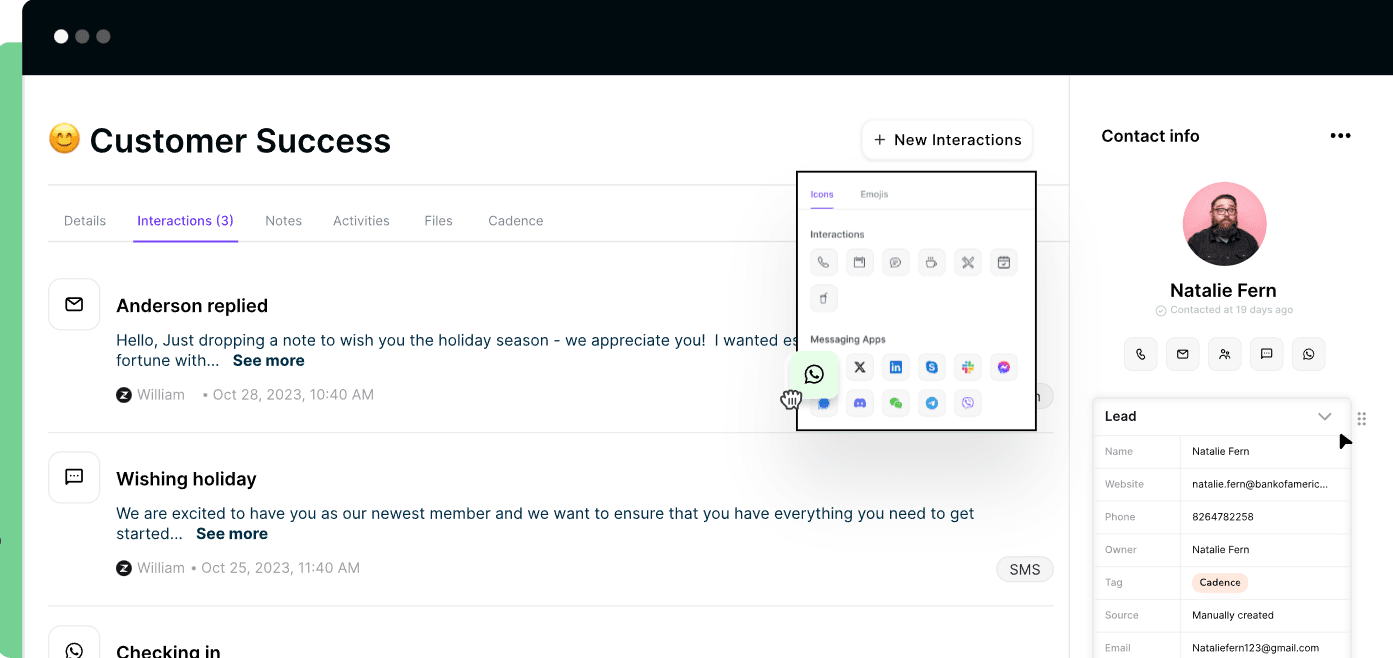 Zixflow lets you access all client information and interactions with just one click making your workflow efficient.
