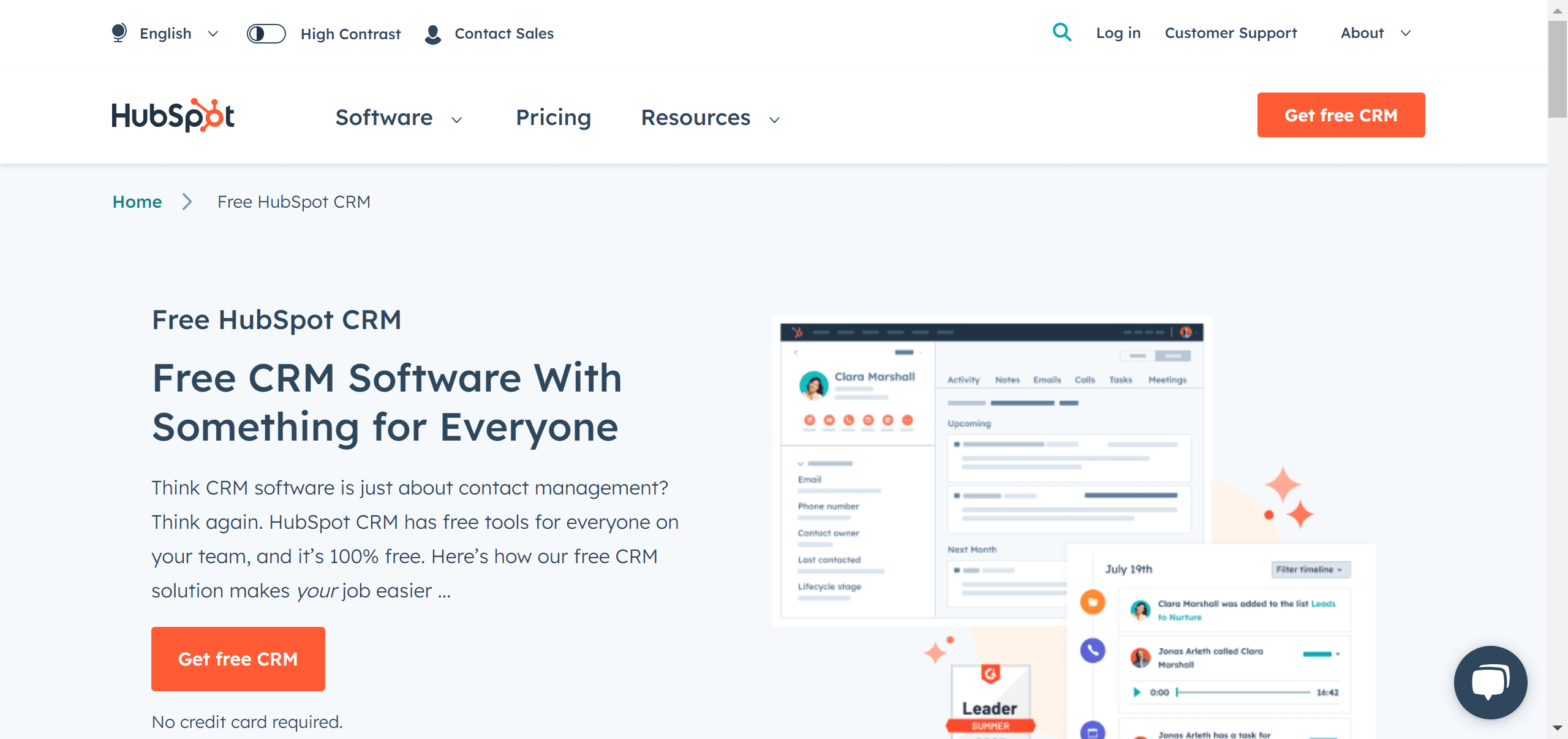Unify Sales and CRM with Hubspot.