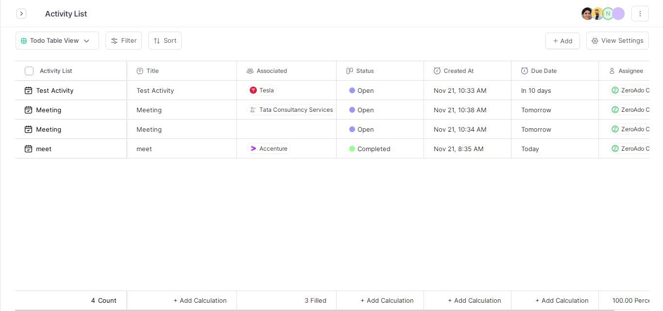 Keep track of your action lists and never miss any updates.