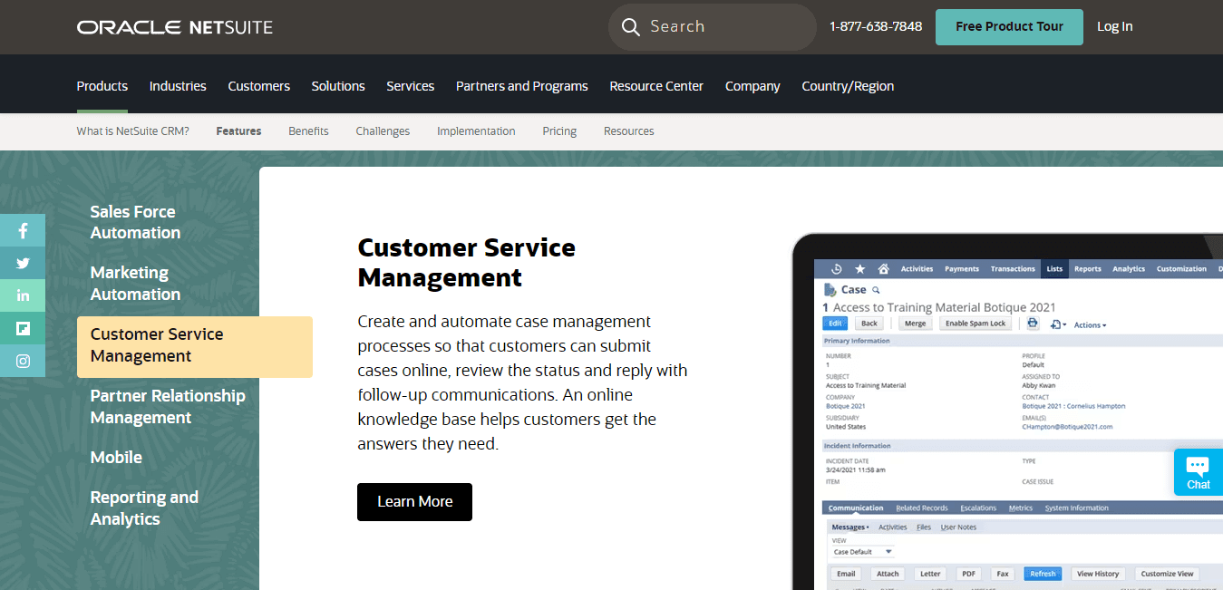 Deliver exceptional customer experiences and drive sales with NETSUITE CRM.