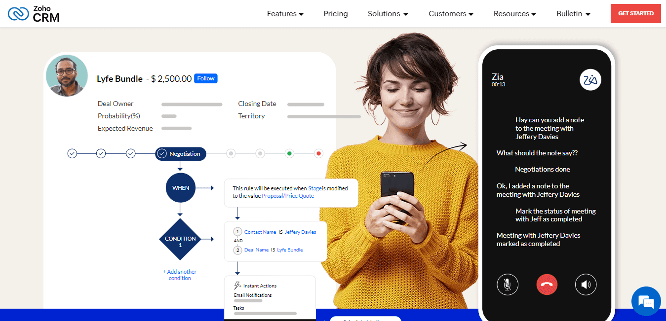 Zoho CRM delivers fantastic customer experiences and drives remarkable growth.