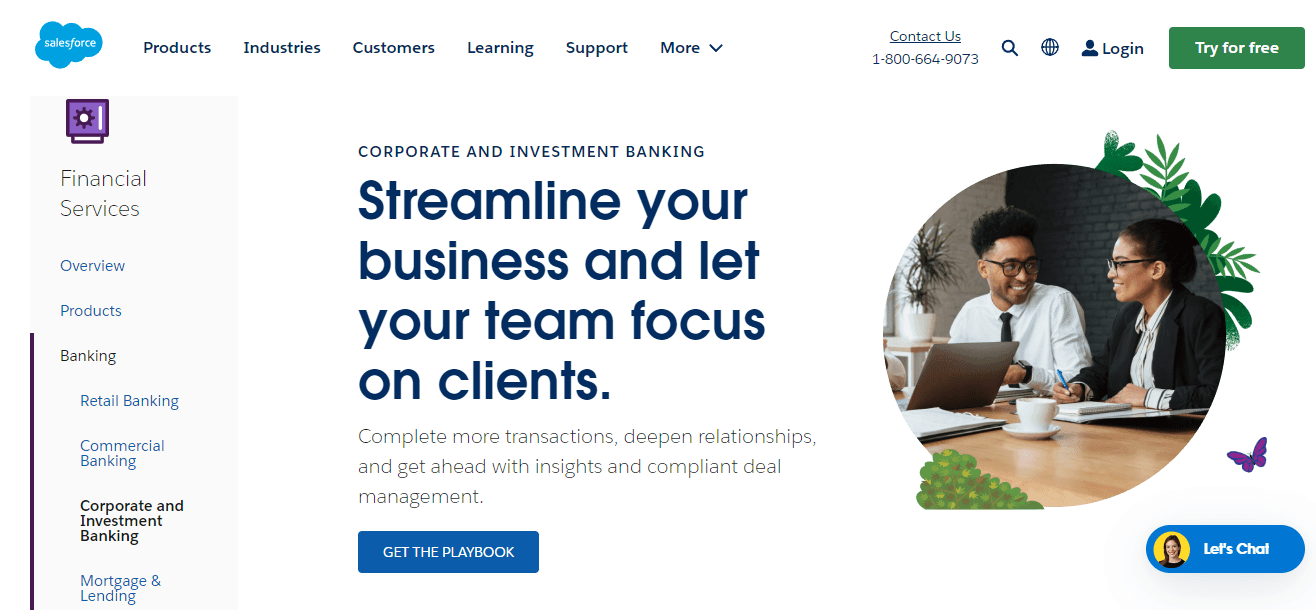 Salesforce is one of the best CRMs for investment banking.
