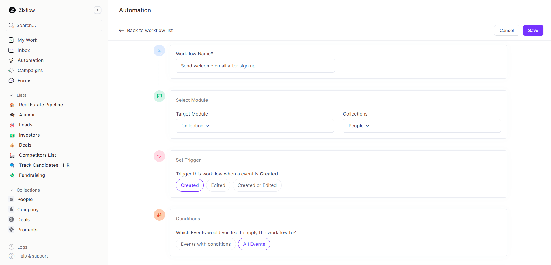Organize your PR activities in automation mode with a CRM that is exclusively designed for the PR industry named Zixflow.