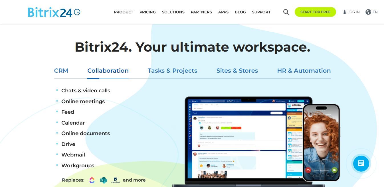 Bitrix24, a CRM for startup businesses, enables you to connect, communicate, and conquer your success!