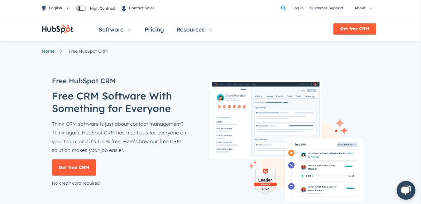 You can simplify your reporting process and gain valuable insights with HubSpot, a CRM software for startups.