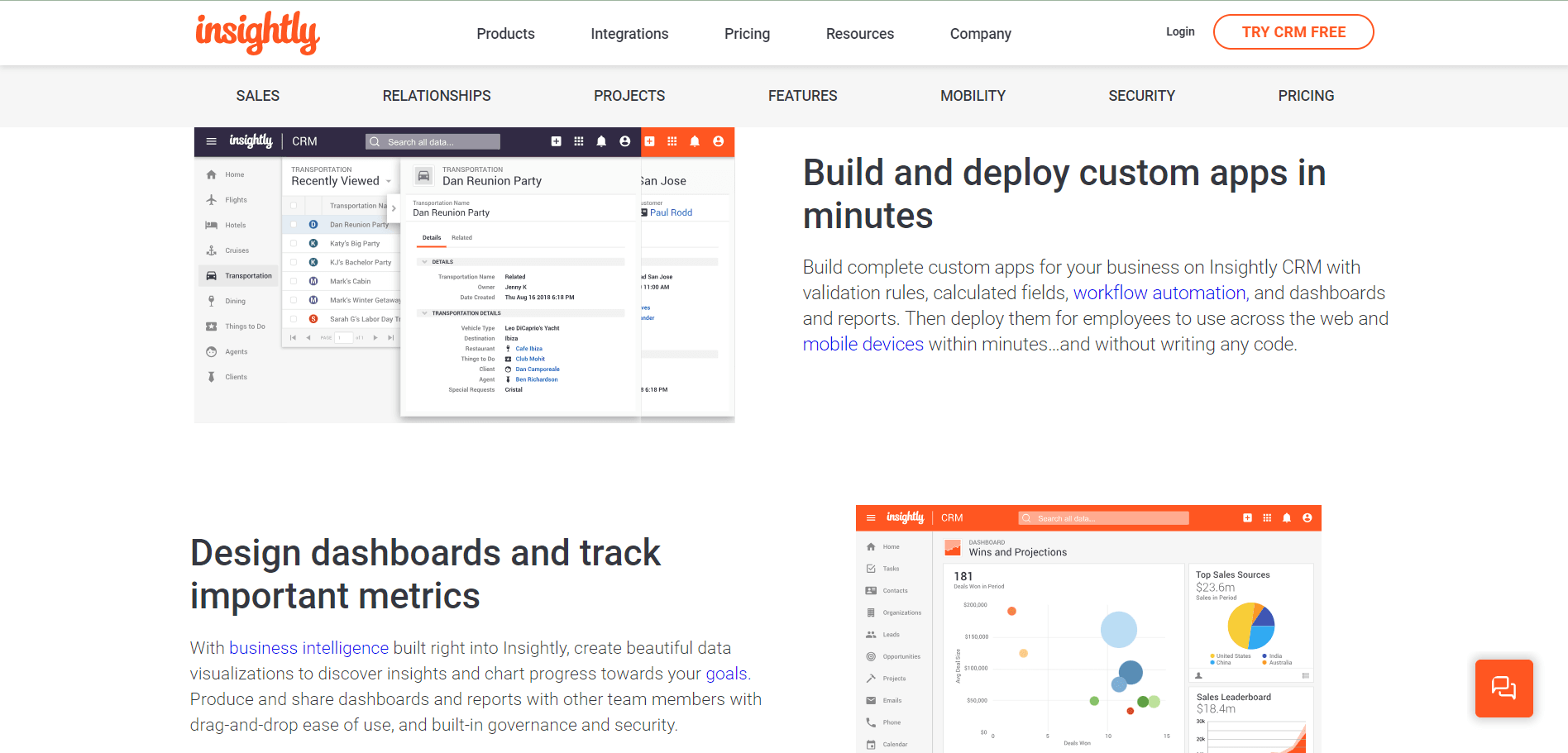 A mobile CRM for faster sales engagement is provided by Insightly which is considered as one of the top Pipedrive CRM alternatives.