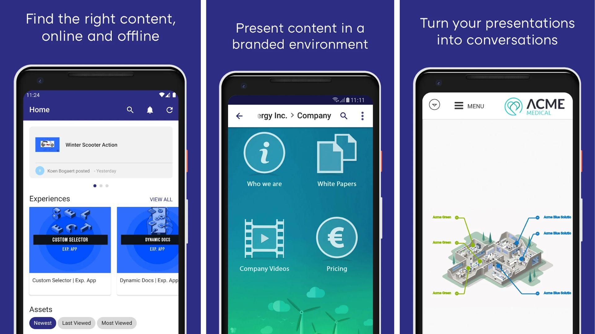 Manage and display content effectively in Showpad which is an efficient sales enablement mobile tool as well as mobile sales engagement software.