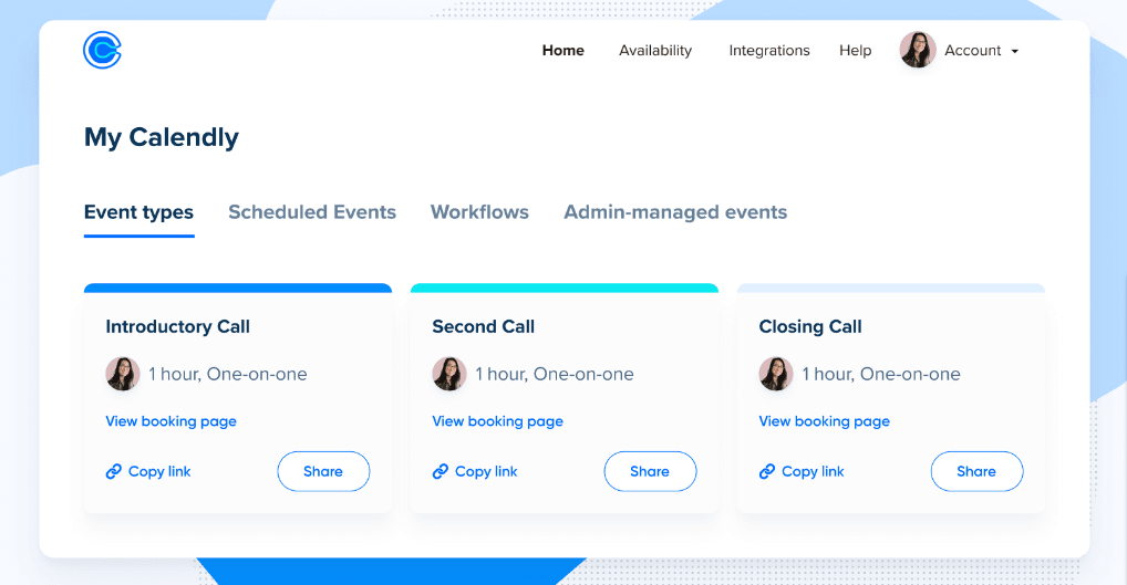 Book meetings with multiple team members using Calendly, one of the best meeting scheduler software.