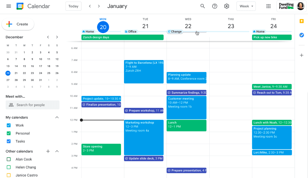 Book meetings with your prospects and get them on your potential client’s bucket list with a meeting scheduling tool - Google Calendar.