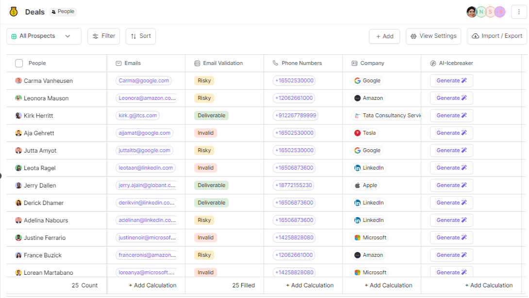 Zixflow provides an easy-understandable table to track deals.