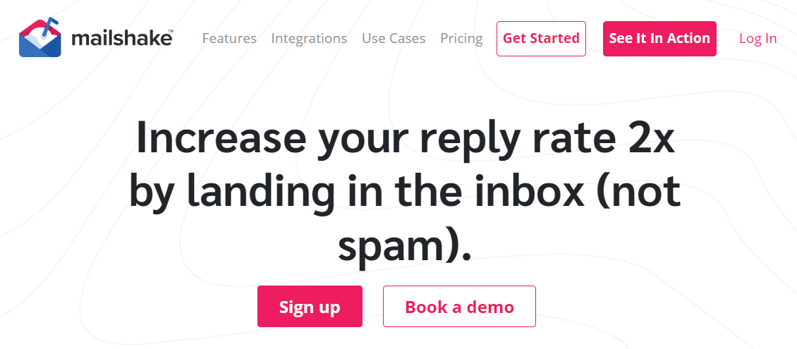 Home page of Mailshake, an Outreach all-in-one alternative.