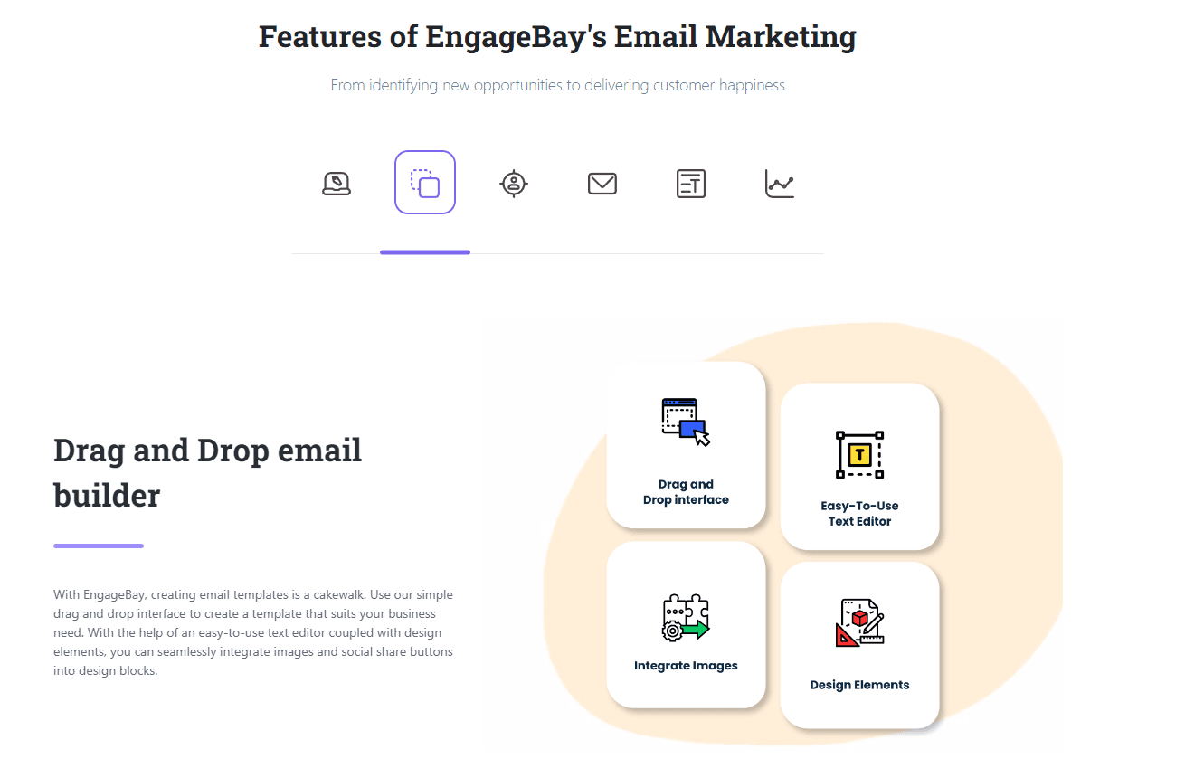The Audience segmentation and targeting feature for email marketing by Engagebay makes it one of the best alternatives to Engagebay.