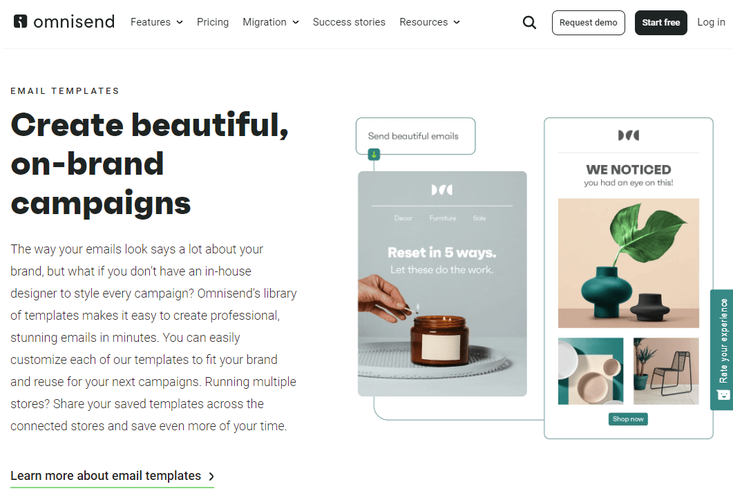 The push notifications for retargeting feature of Omnisend help increase sales making it one of the best Constant Contact competitors.