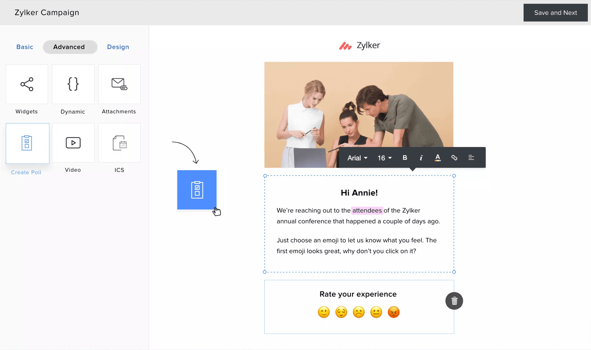 The drag-and-drop email builder by Zoho makes it an amazing alternative to Constant Contact.