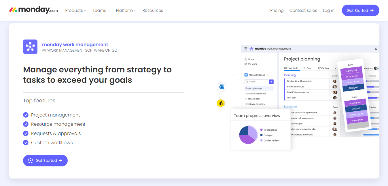 monday.com is one of the top ClickUp alternatives as it maintains tasks effectively.