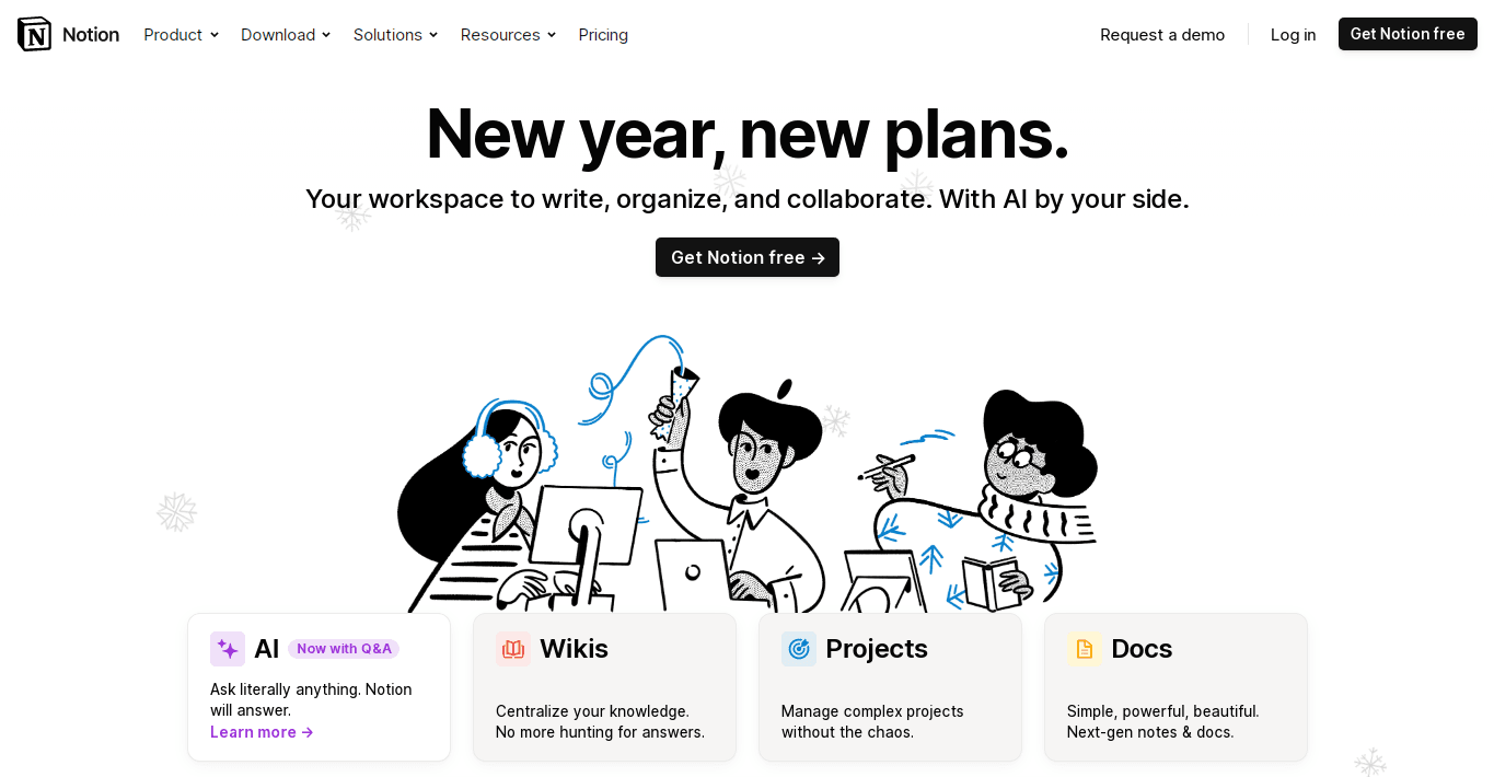 Notion - One of the top-rated ClickUp alternatives with which you can smartly organize your workspace.