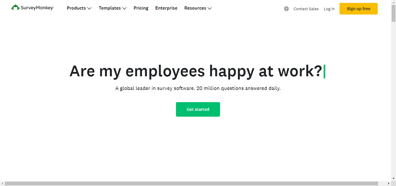 SurveyMonkey, an all-purpose Typeform alternative.