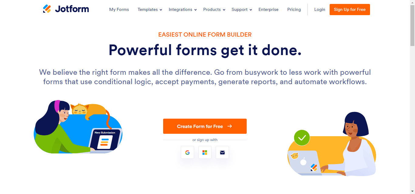 Jotform, a powerful Typeform alternative.