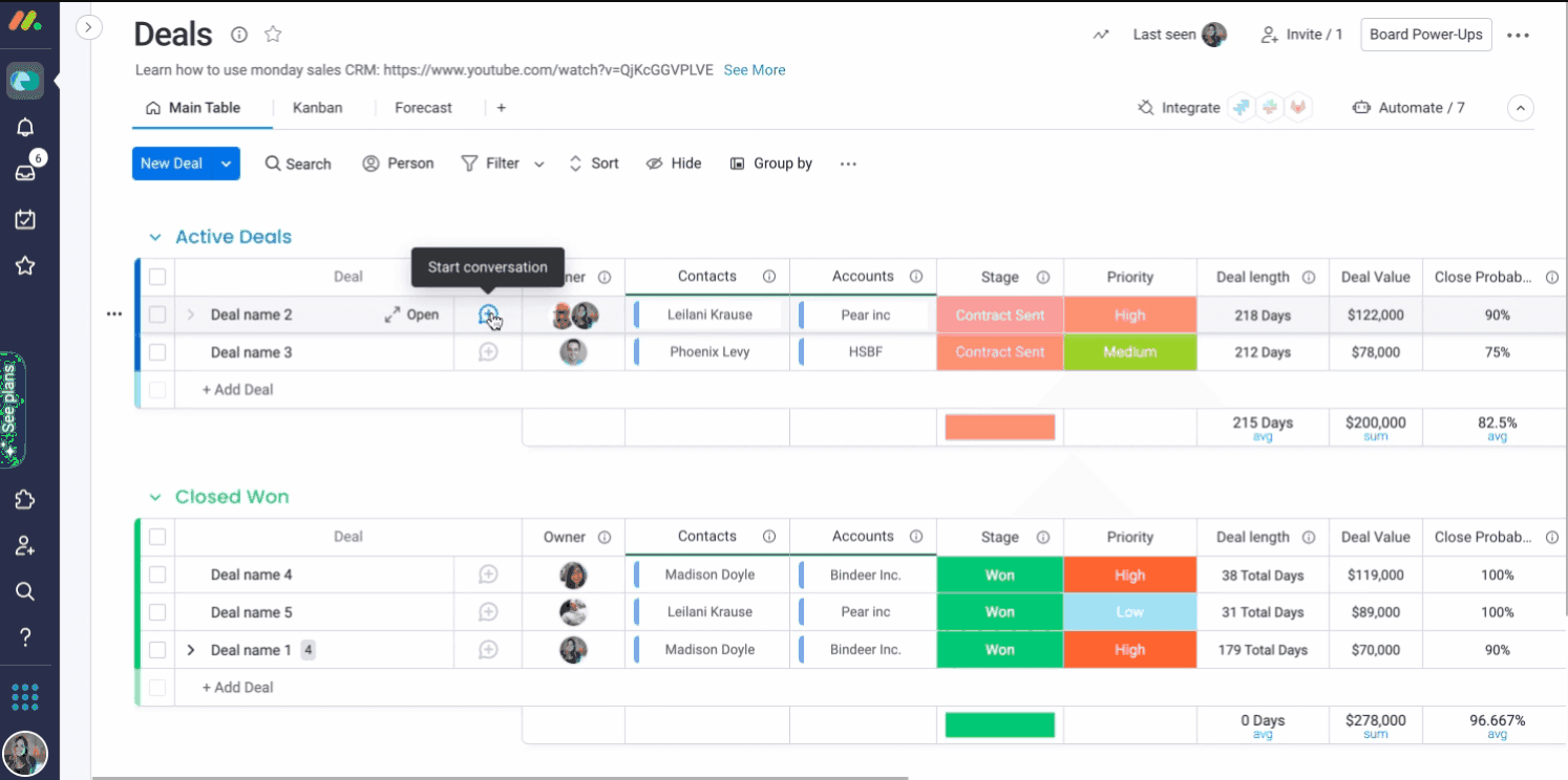 As one of the well-known alternatives to Keap, monday.com can provide you with a mobile app facility where you can organize your daily sales and marketing tasks from anywhere and at any time.