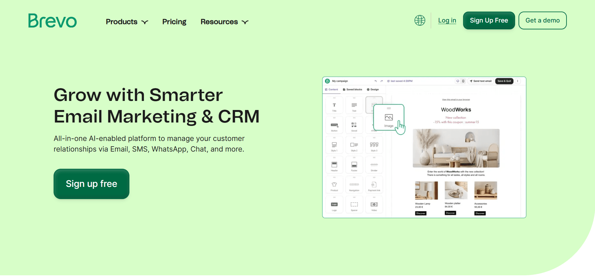 Homepage of Brevo, the best alternative to Mailchimp