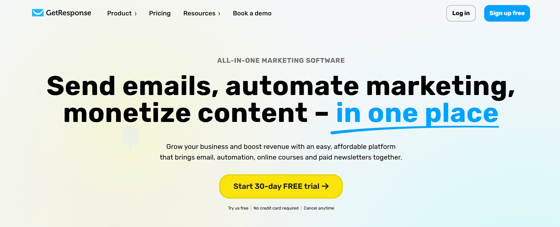 GetResponse is a content marketing-based automation platform.