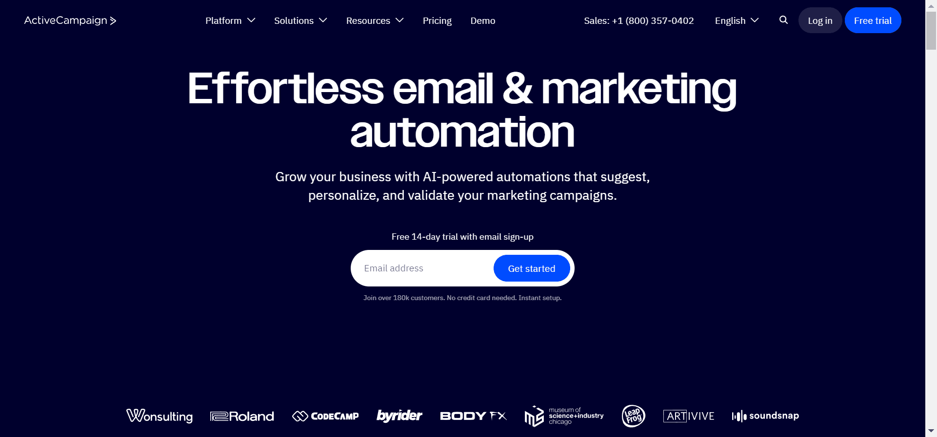 ActiveCampaign, a great Omnisend alternative.