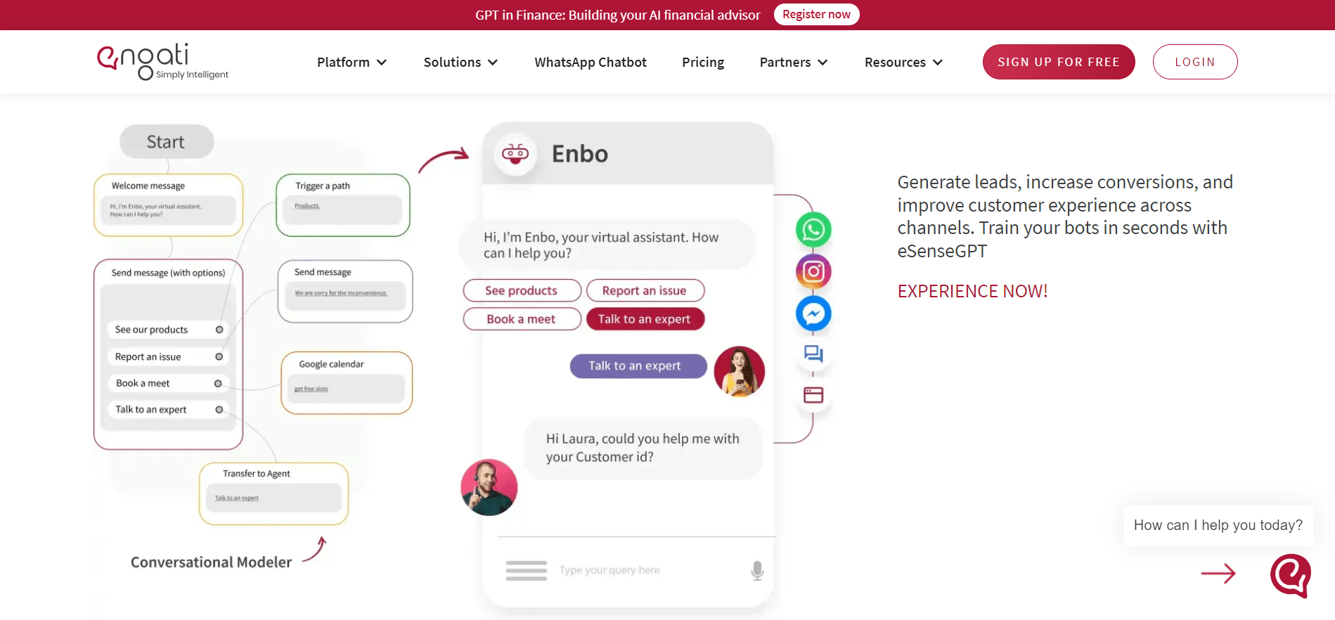 Create room for personalized chat with Egnati.